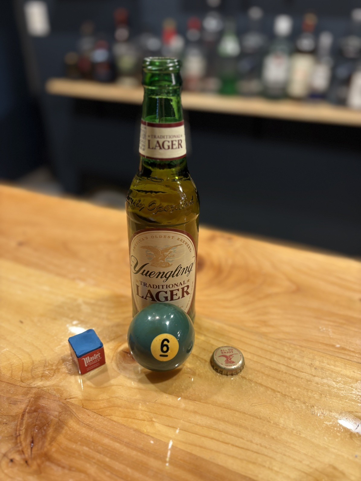 Handcrafted #6 Billiard Ball Bottle Opener
