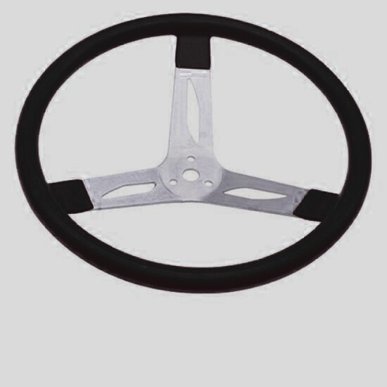 Black 15" Aluminum Steering Wheel Dished Imca Ump Race