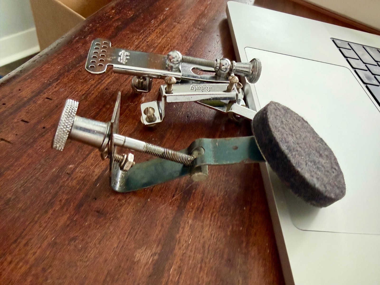 Ludwig Throw Off / Butt Plate / Round Muffler ~ 1960's