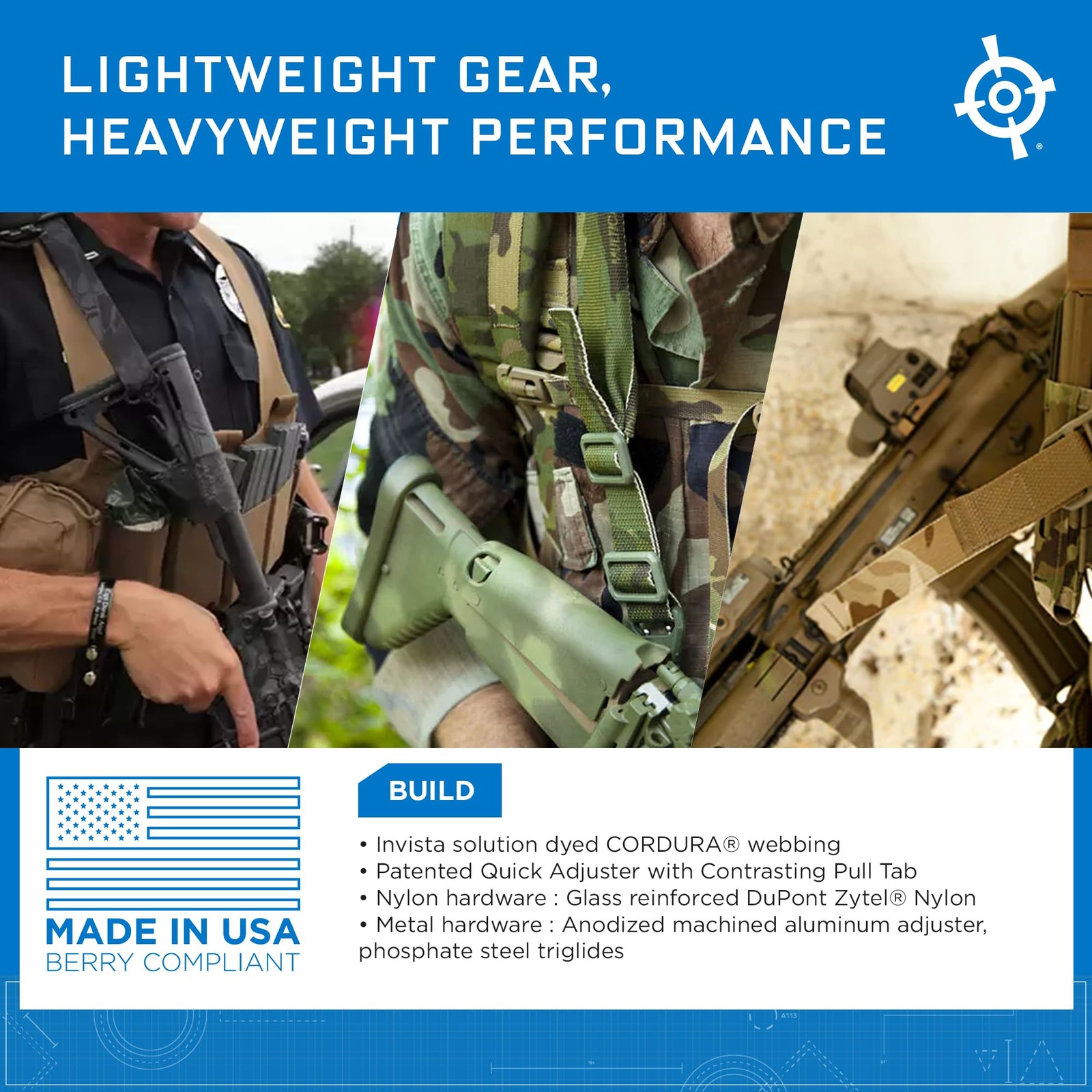 Blue Force Gear Padded - Two Point Adjustable Hunting -