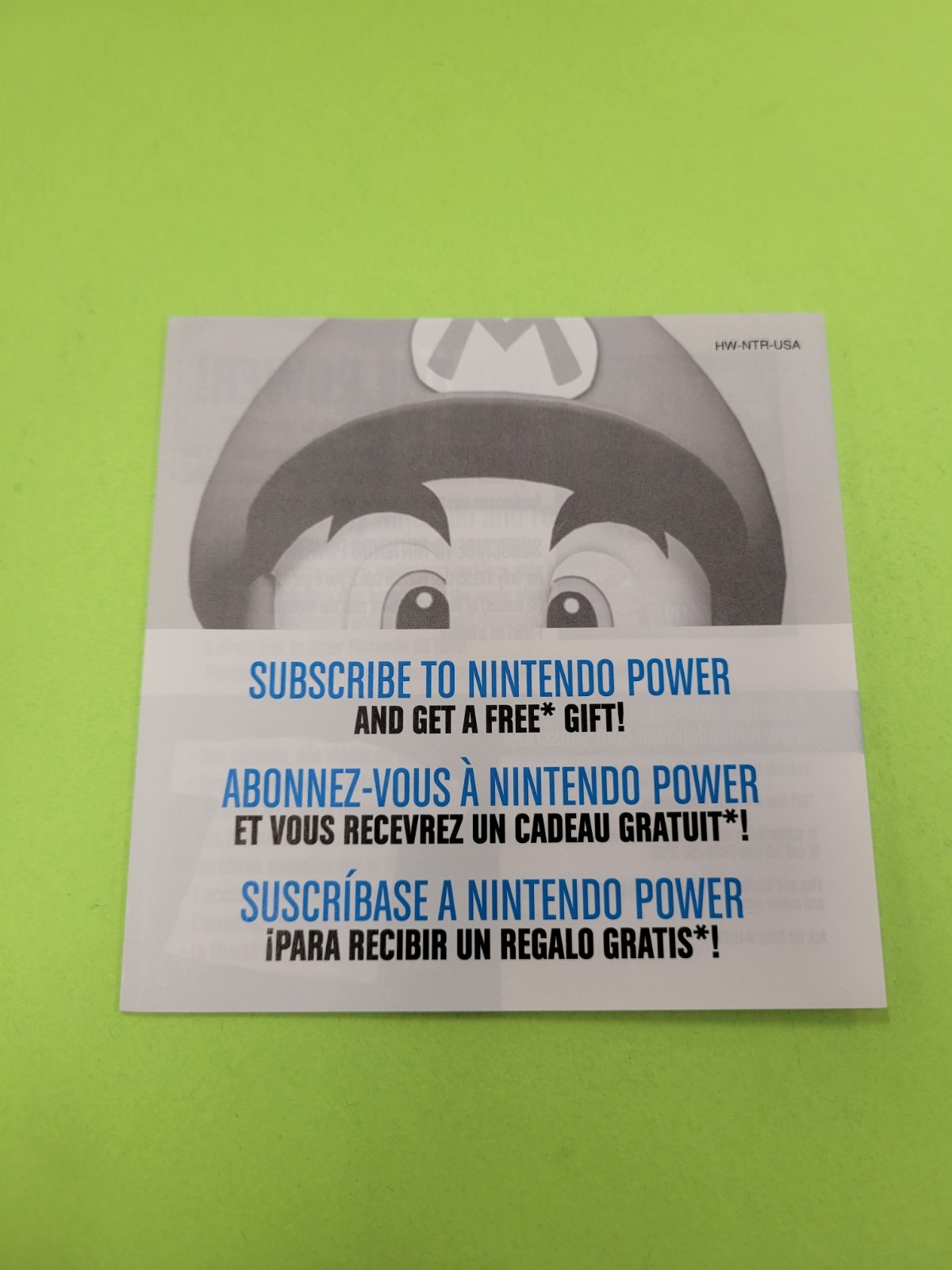 Nintendo Power Subscription HW-NTR-USA Nintendo DS INSERT ONLY Authentic