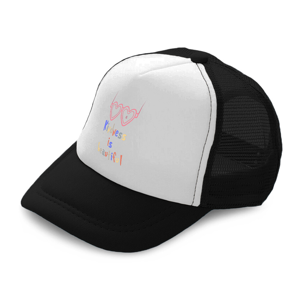 Kids Trucker Hat Kindness Is Beautiful Heart Shades Boys Caps & Girls Caps