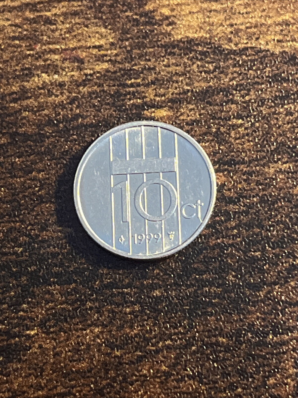1999 Netherlands Aruba 10 Ten Cents Nickel Bonded Steel Actual Coin TK9742*