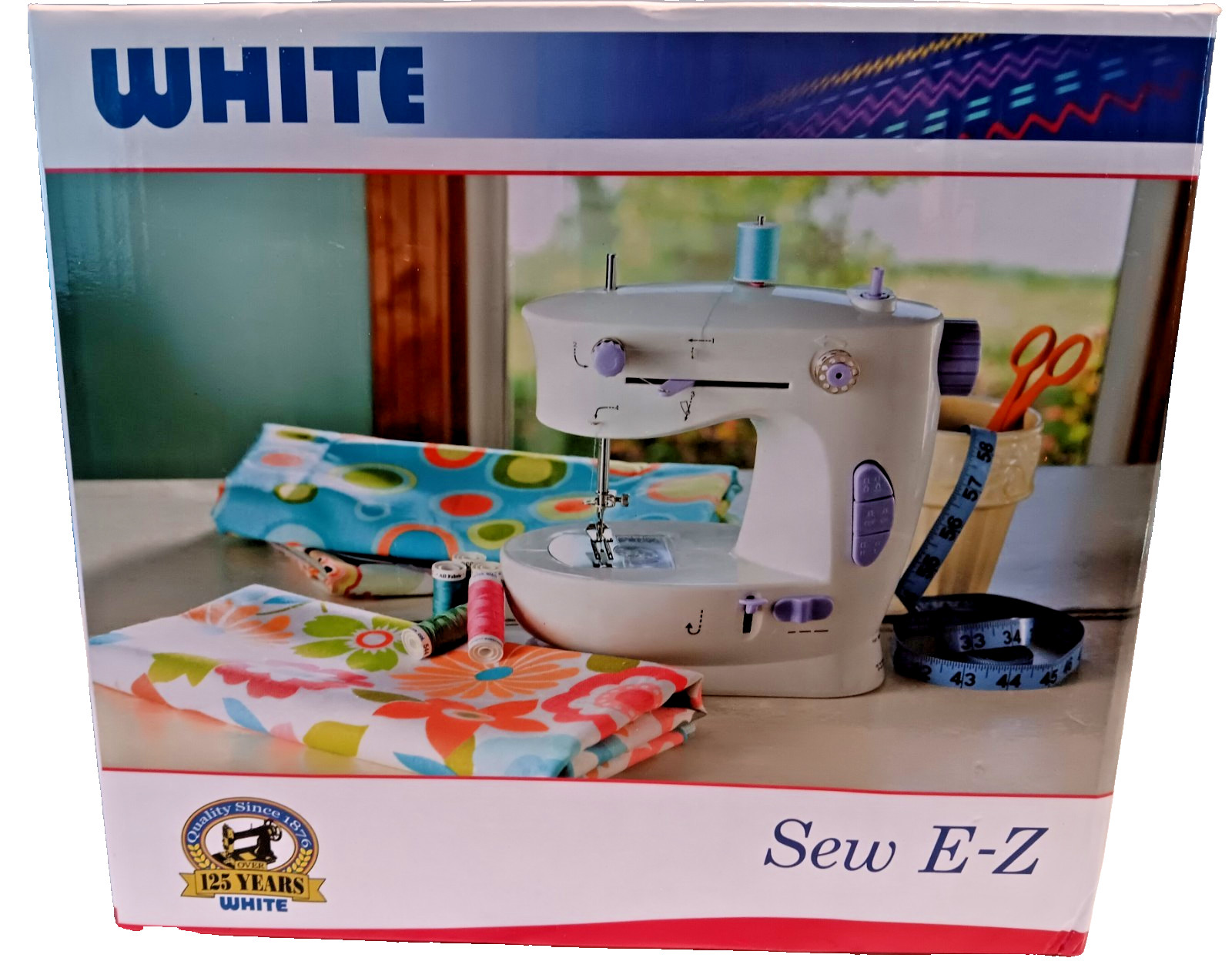 BRAND NEW White Sew E-Z Sewing Machine  W/ AC Adapter, & Foot Control SEALED BOX