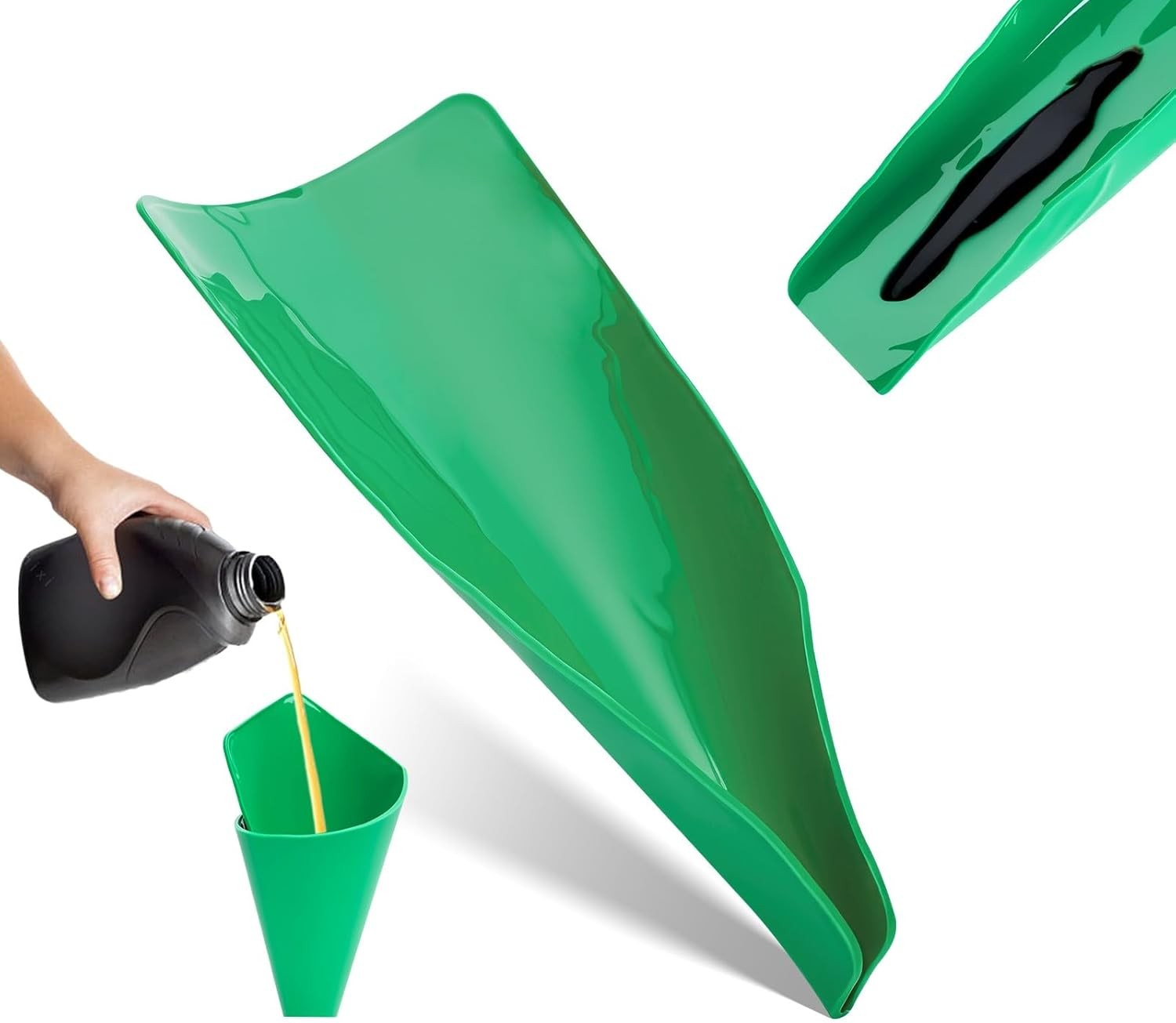 Reusable Flexible Oil Drain Funnel Form a Foldable Bendable Flex for...