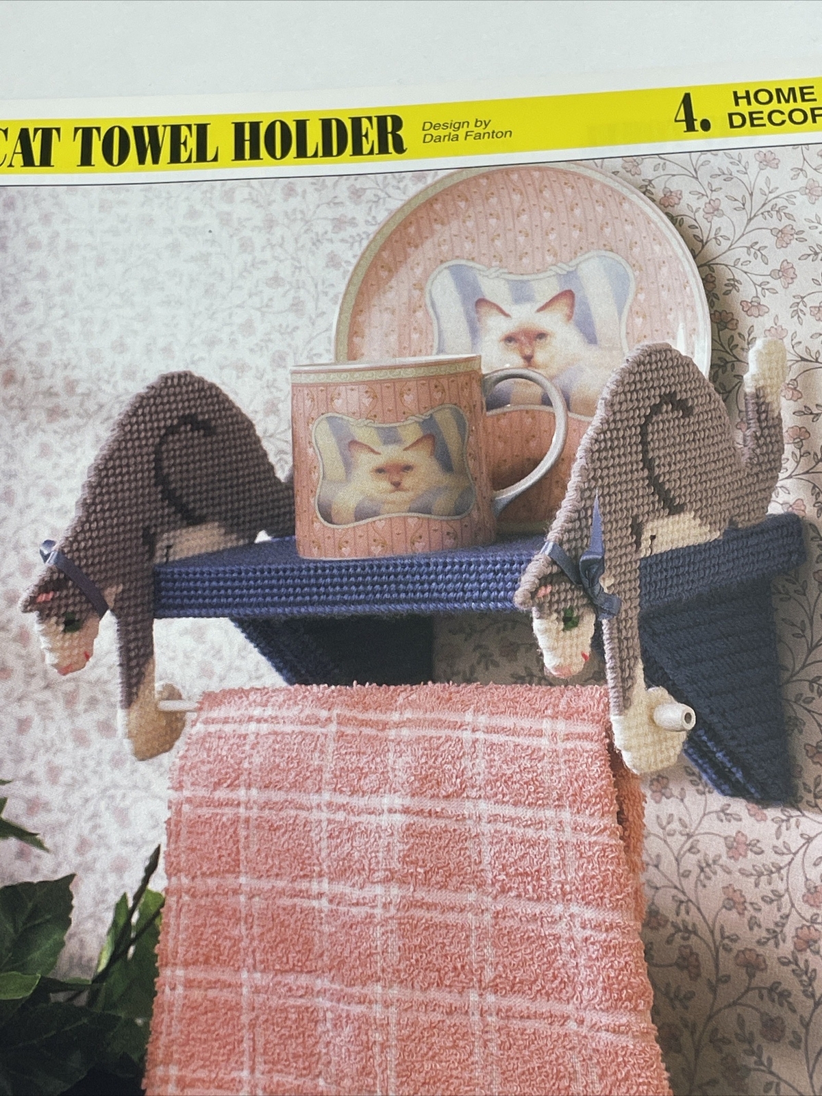 Cat Towel Holder Annie's Attic Plastic Canvas Pattern