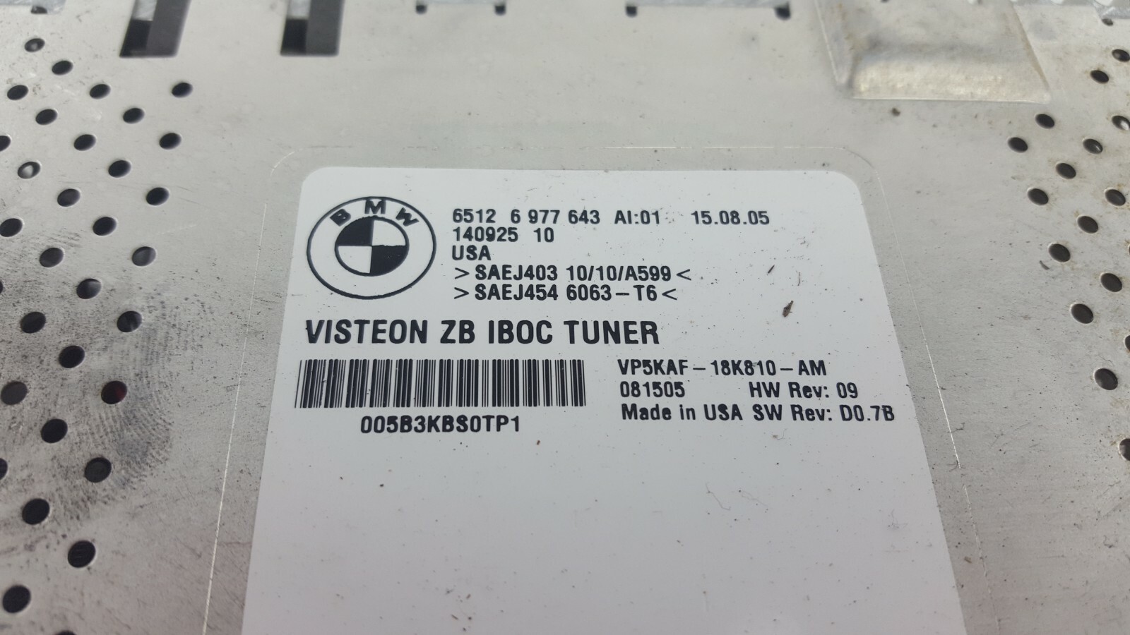 2006-2008 BMW 750Li Satellite IBOC Tuner Module OEM
