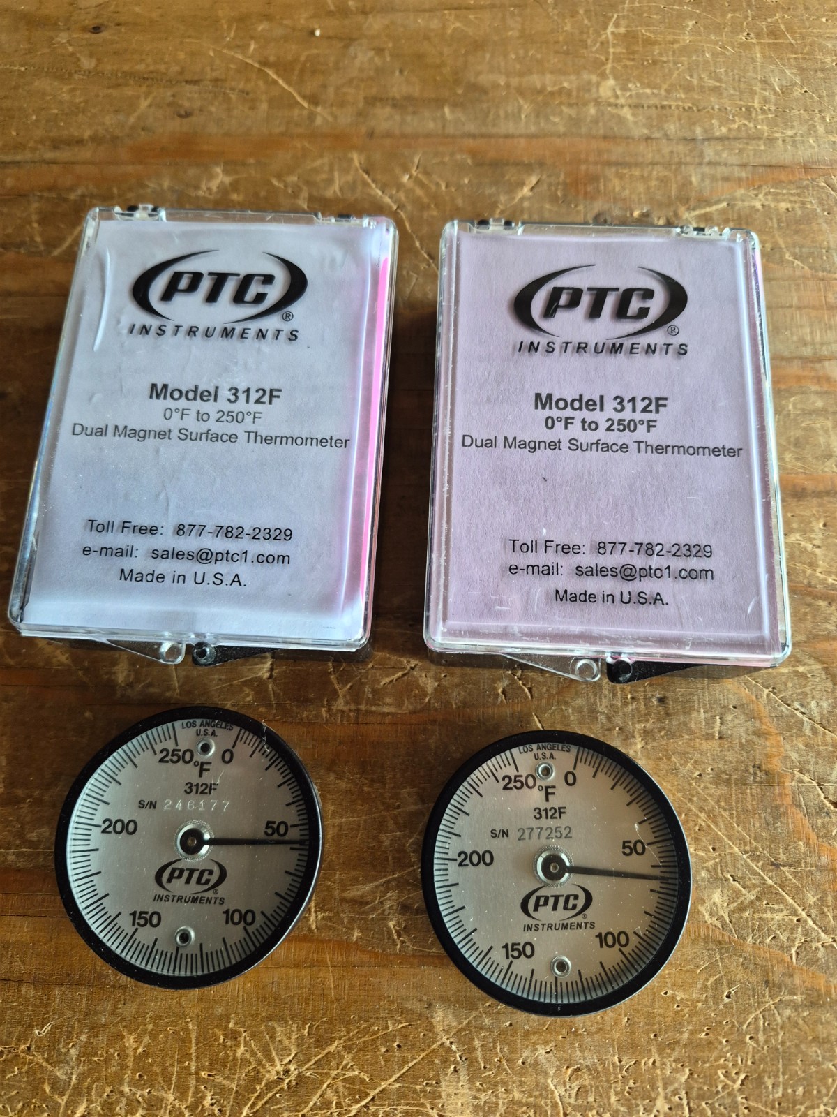 PTC Model 312F, 0-250 Degrees F Thermometer