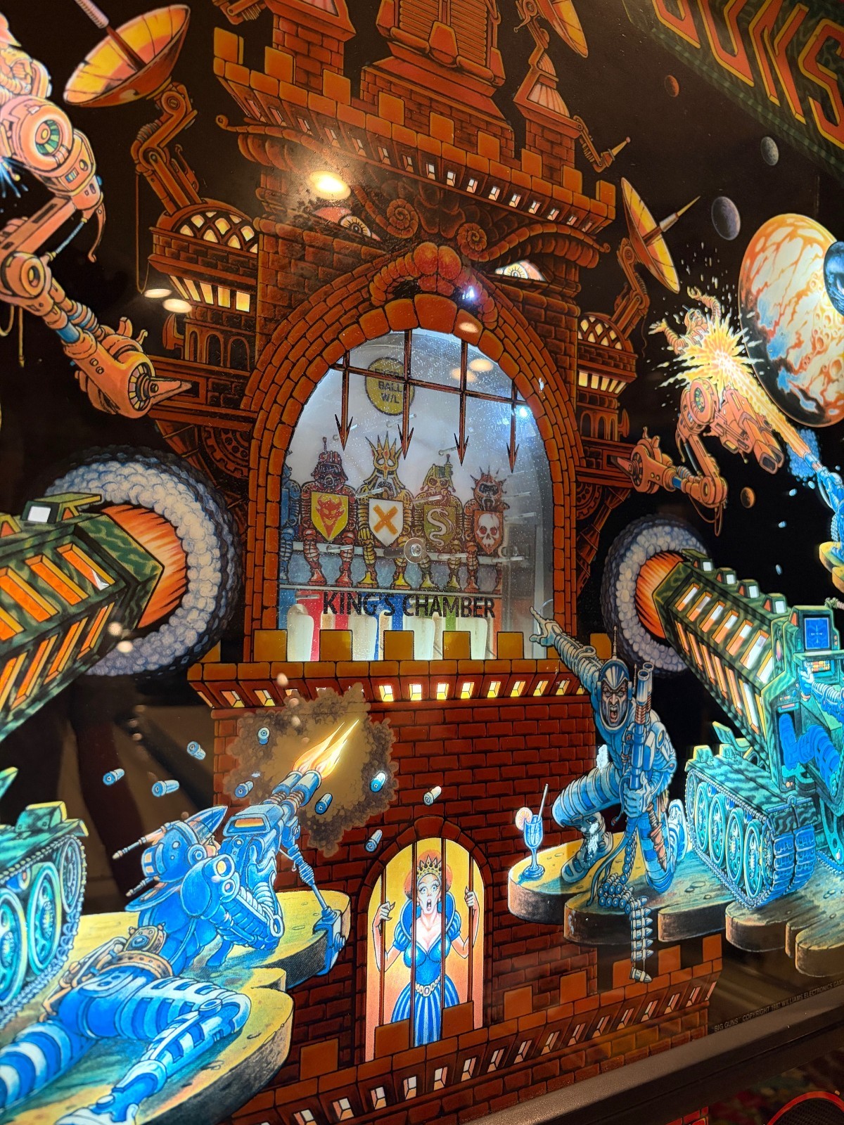 Williams Big Guns King's Chamber Inner Plastic Pinball