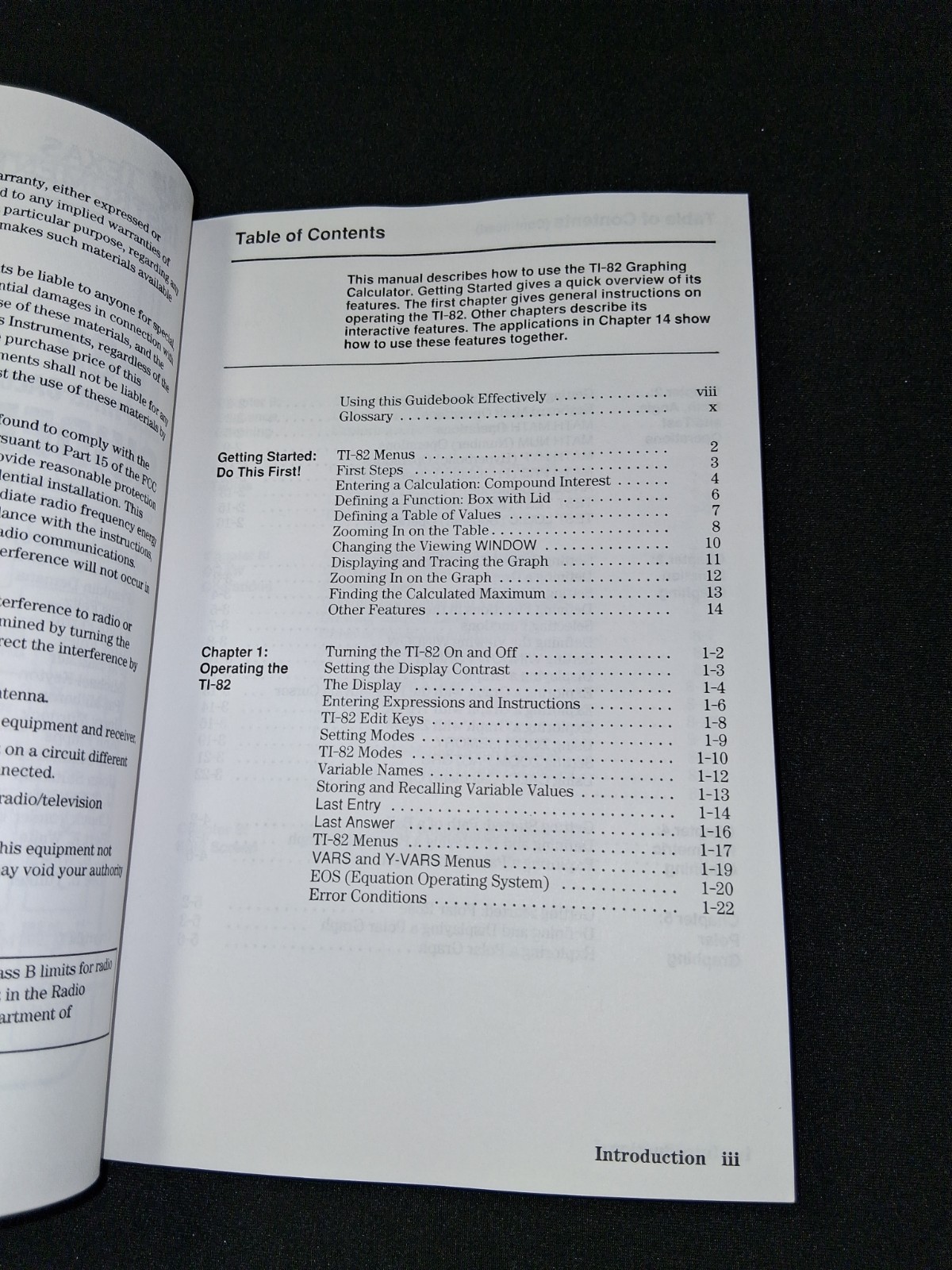 Texas Instruments TI-82 Graphing Calculator Guidebook Manual 1993