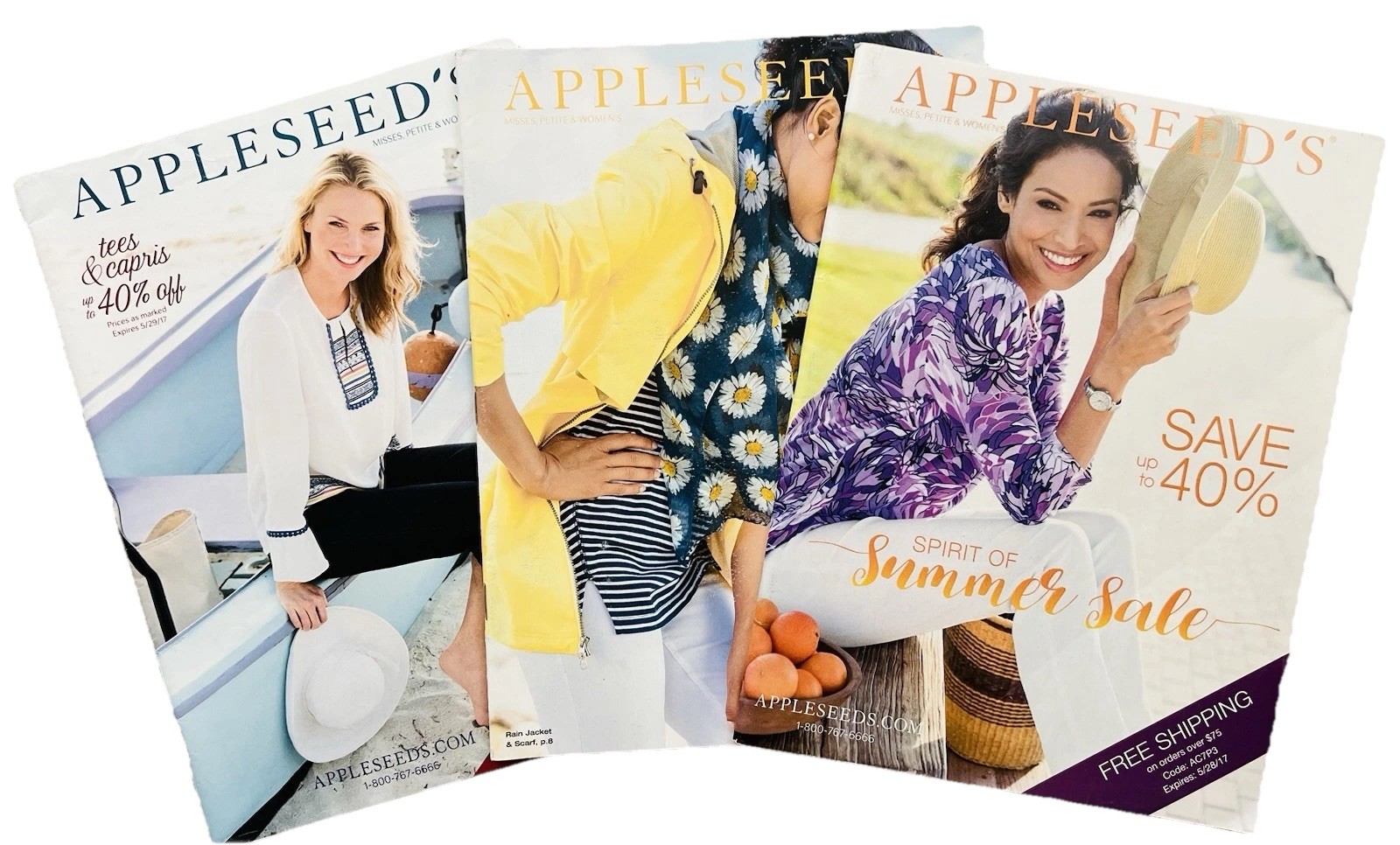 Lot Of 3 APPLESEED'S 2017 Fashion Catalogs Misses Petites And Womens
