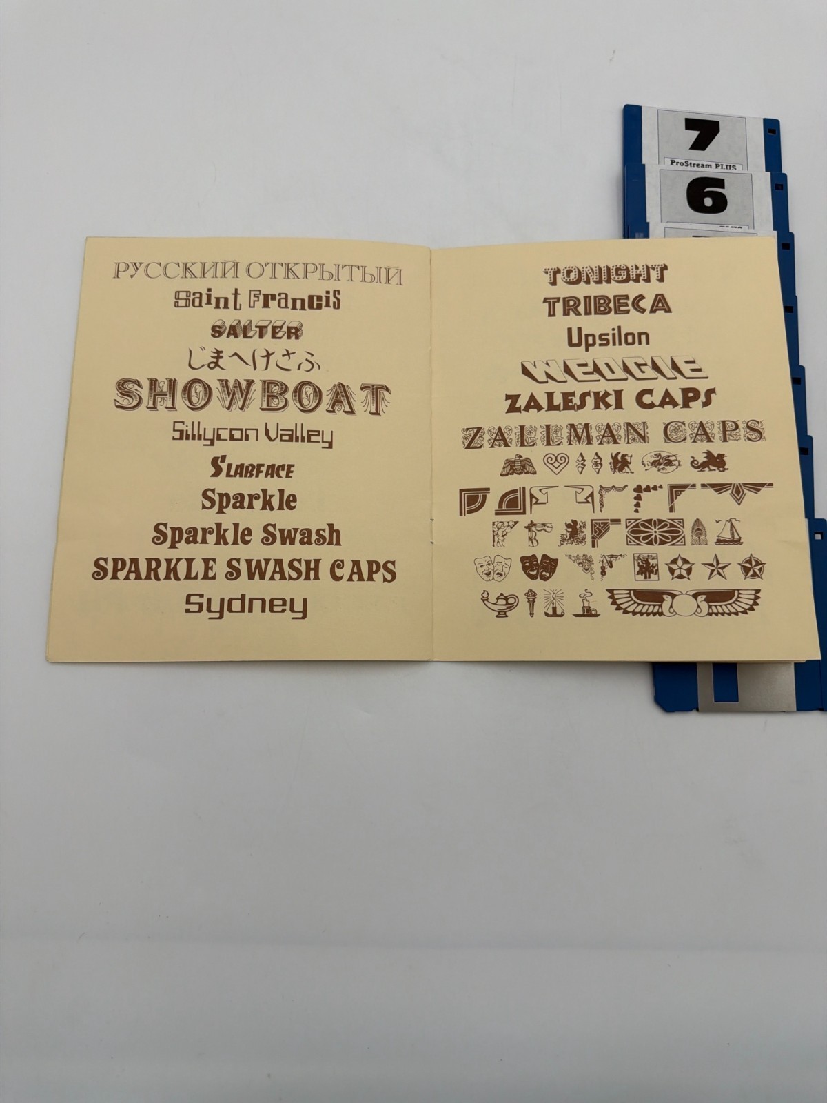 ProStream Plus Amiga PageStream PostScript Fonts 7 Disk Set Manual Tested