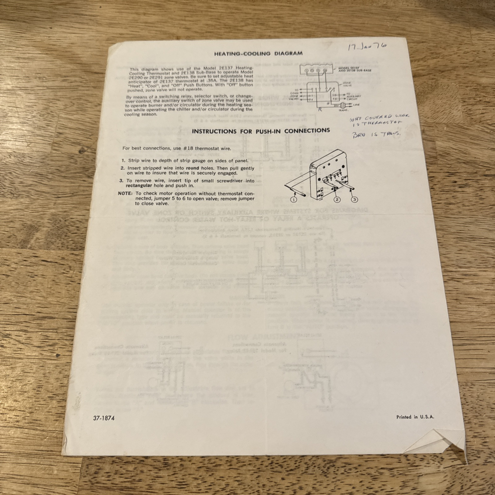 Dayton Two Way Hydronic Zone Values Model 2E290 & 2E291 Operating Instructions