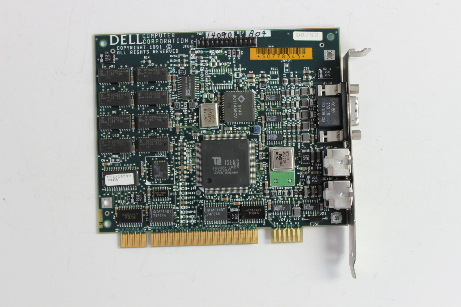 DELL 14090 VIDEO KEYBOARD MOUSE ADAPTER BOARD 466SE WITH WARRANTY