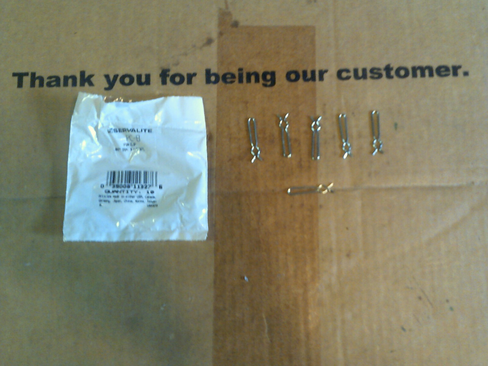 16 Of Servalite Part # PC-8 pin clip .047 Diameter X 3/16 Slot X 1-5/16" Long