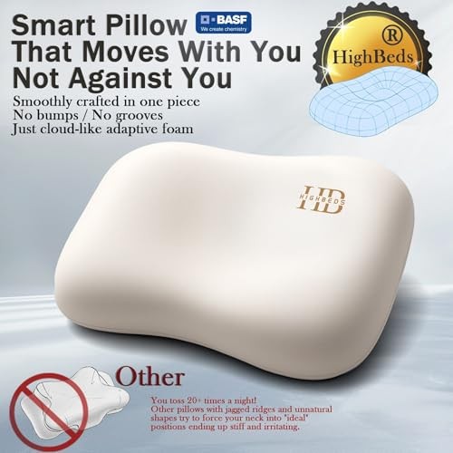 HIGHBEDS SIDE SLEEPER PILLOW SOFT ERGONOMIC CERVICAL-NECK-PILLOW - WHITE