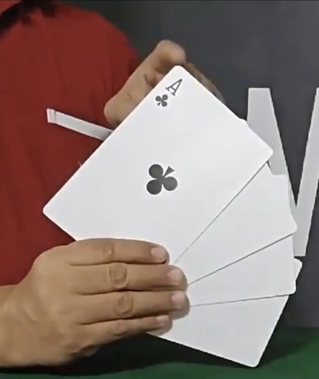 Vanishing Jumbo Aces Magic Trick - Blank Cards and Appearing Aces Illusion