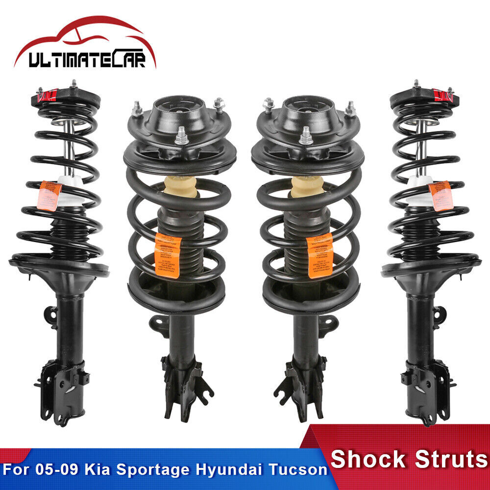 4Pcs Front+Rear Struts Shock Absorbers For 2005-2009 Kia Sportage Hyundai Tucson