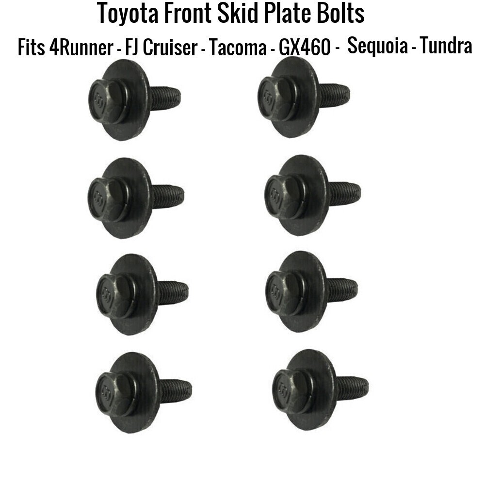8 Toyota Front Skid Plate Bolts Tacoma 4Runner FJ Tundra Sequoia -12mm Hex (8)