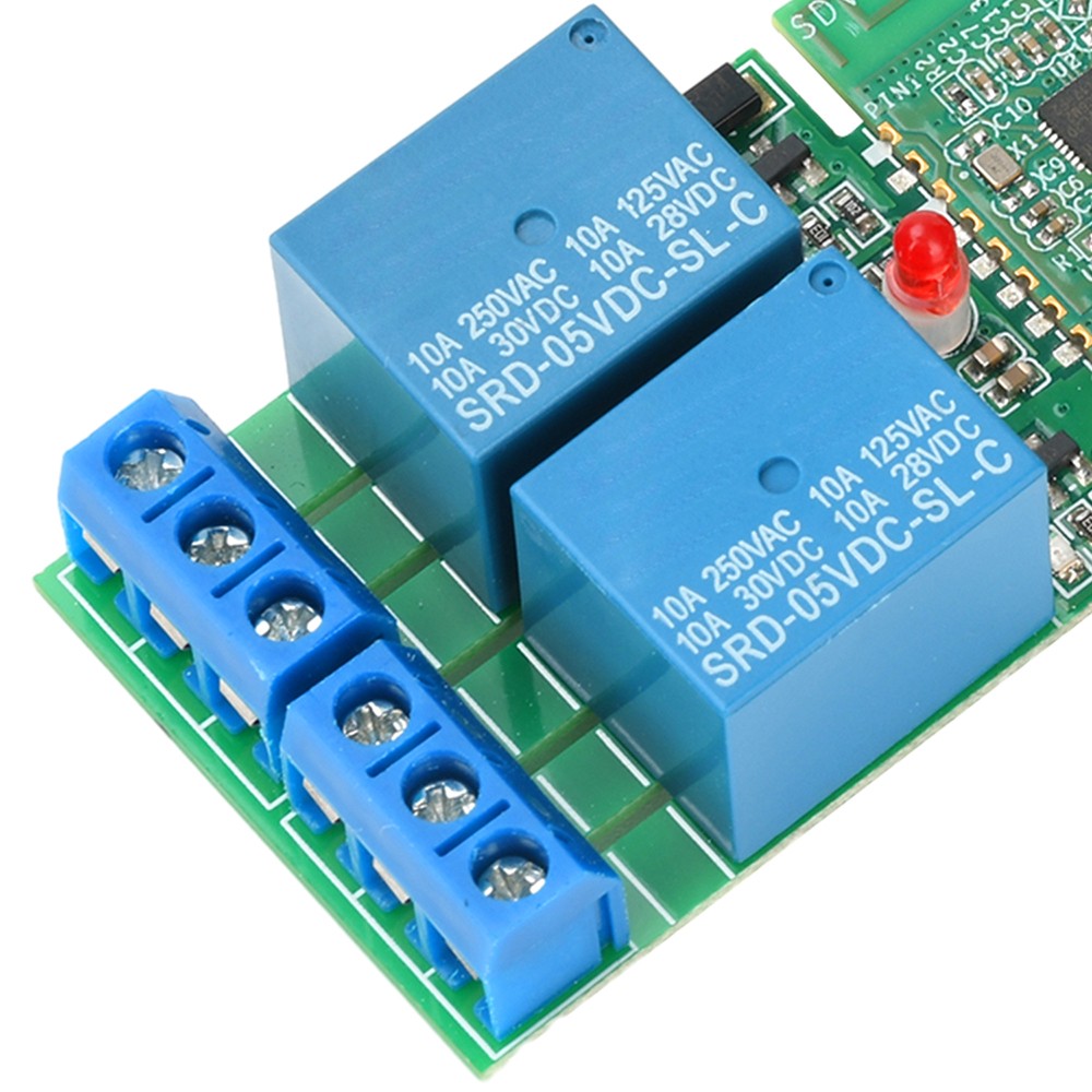 AC/DC 7-32V 2-Channel Bluetooth WIFI Relay Switch Module Self-locking 433MHz