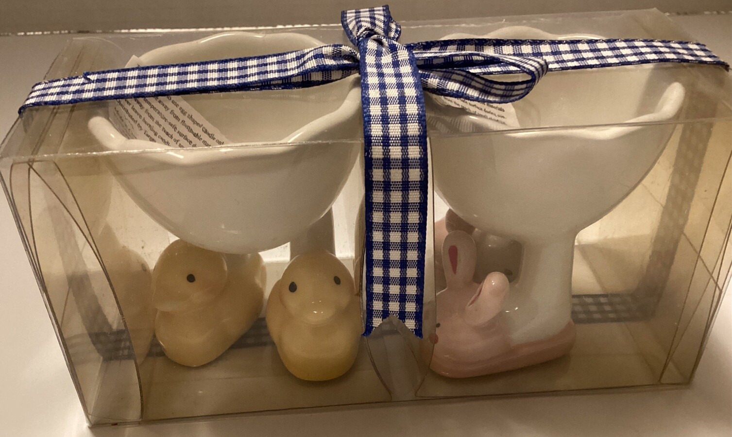 Set of Easter Votive Cups Chicks & Rabbit House shoes