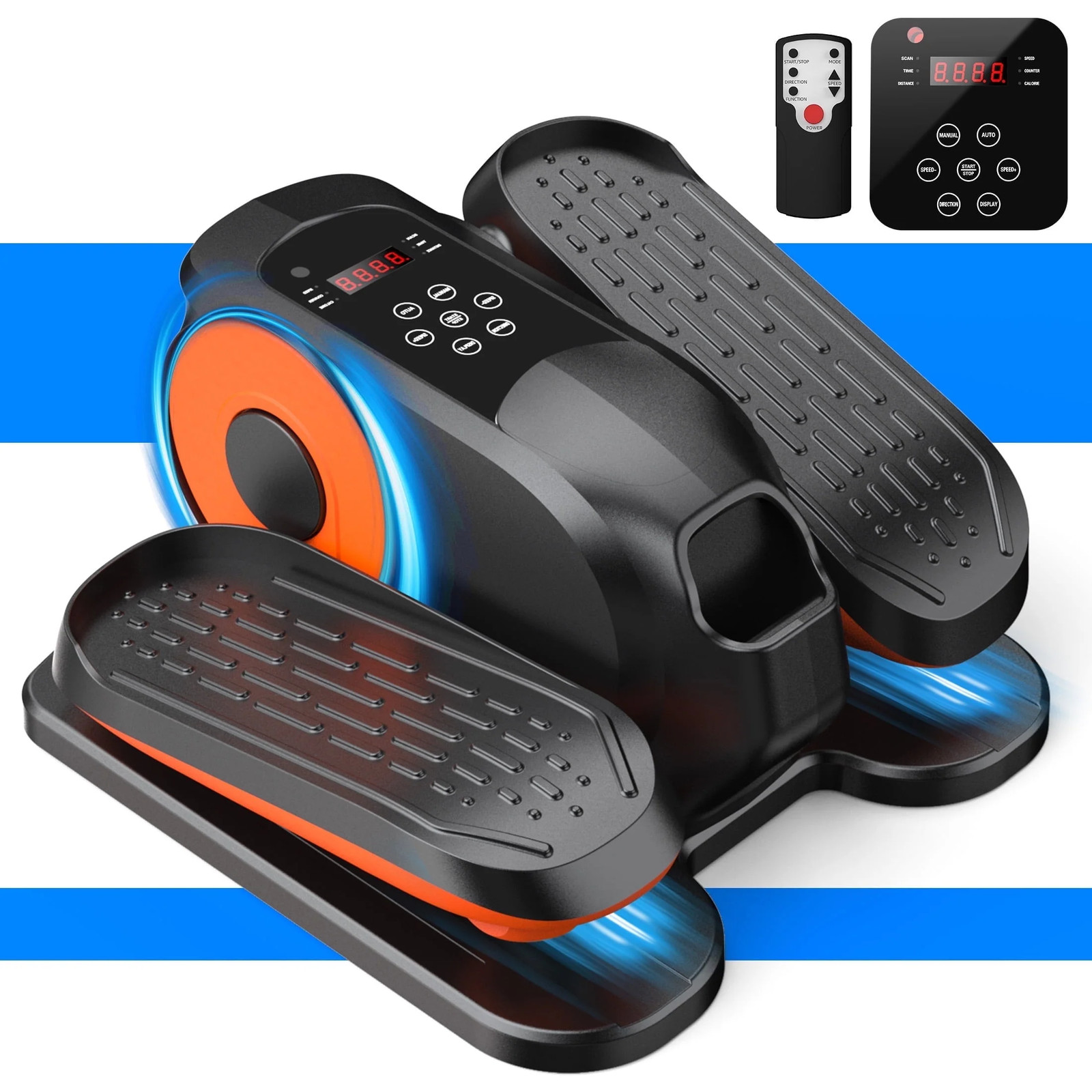 Funslim EB030 Under Desk Elliptical Exercise Machine, Quiet Magnetic Resistance