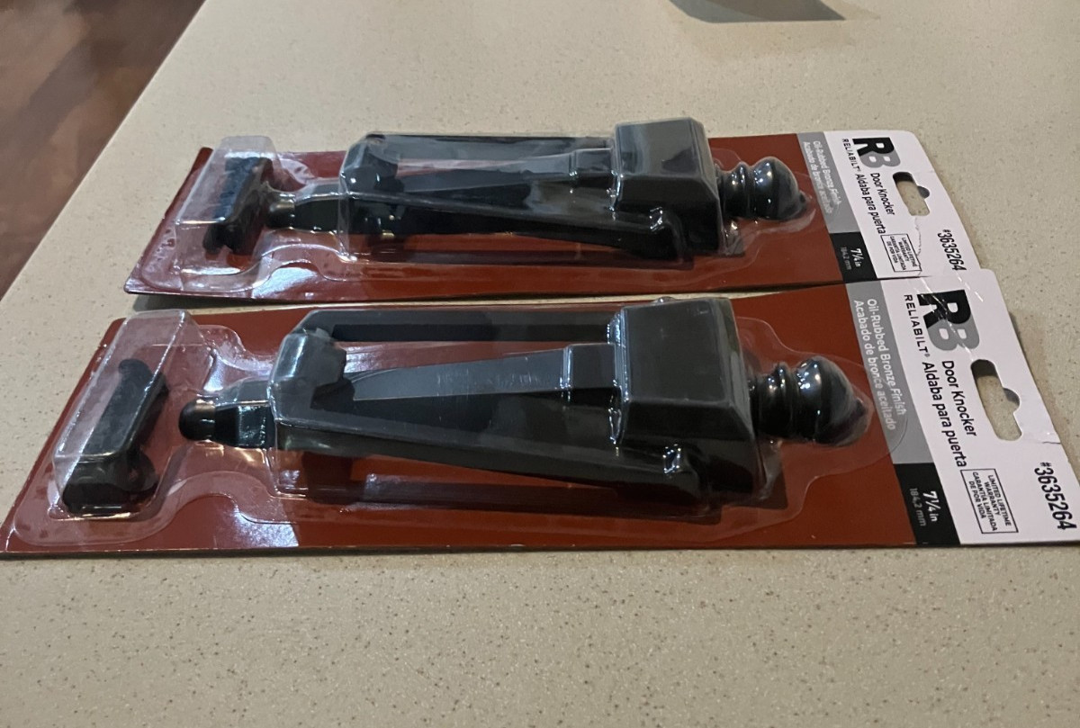 Two Door Knockers Oil Rubbed Bronze
