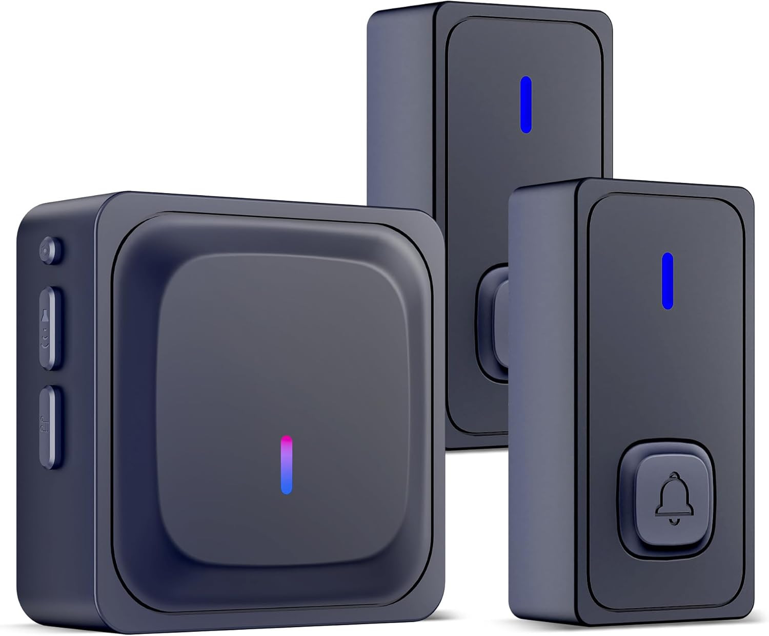 BN-LINK Wireless Doorbell with 2 Buttons, Mini Waterproof Door Bell Easy Install