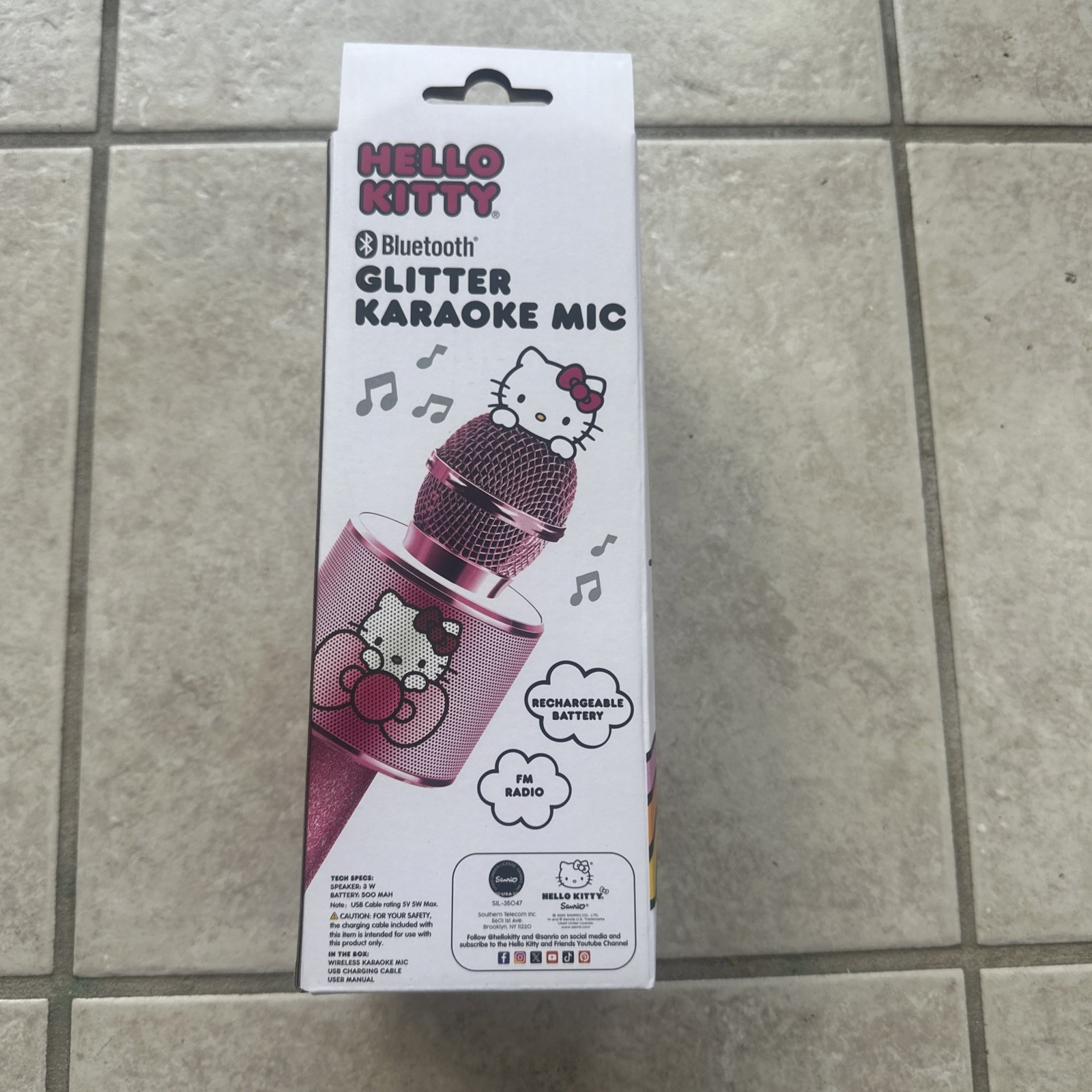 Hello Kitty Glitter Karaoke Mic & Wireless Speaker