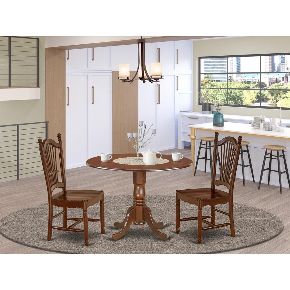 Dining Room Set Mahogany, DLDO3-MAH-W