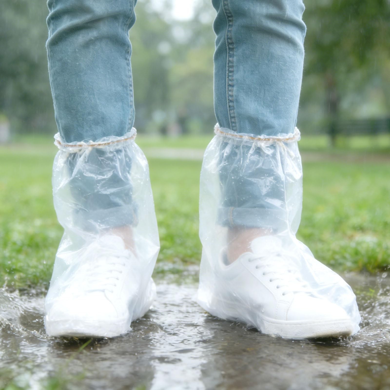 Disposable Waterproof Shoe Covers for Rain, 10 Pairs Non-Slip Rain Boot Cover...