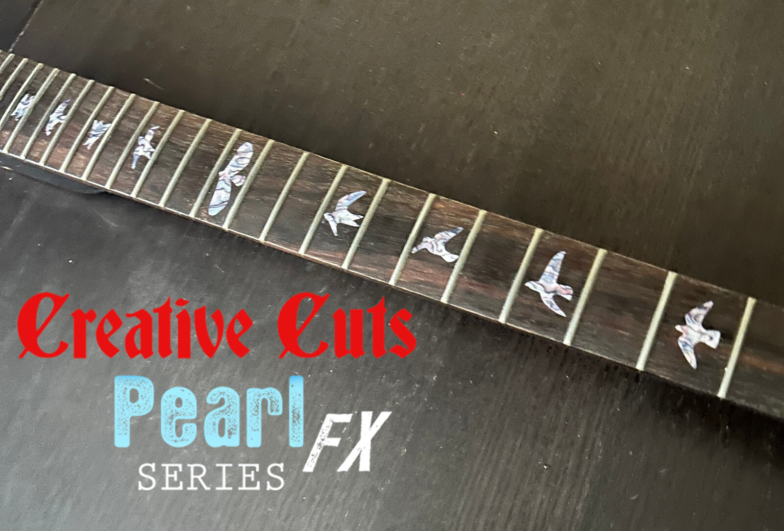 Flying Doves ABALONE DOTBUSTER Fret Marker Dove Inlay Stickers for BASS & GUITAR