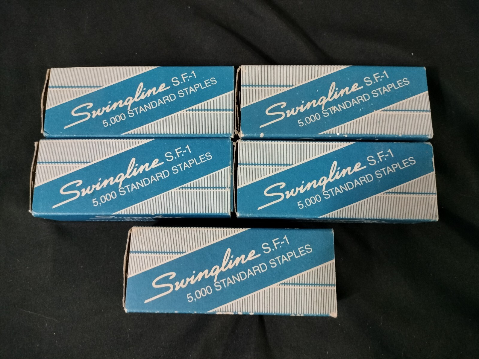 Lot Of 5 Vintage New Old Stock Swingline Staples SF-1 ~ 5000 Per Box Made In Usa
