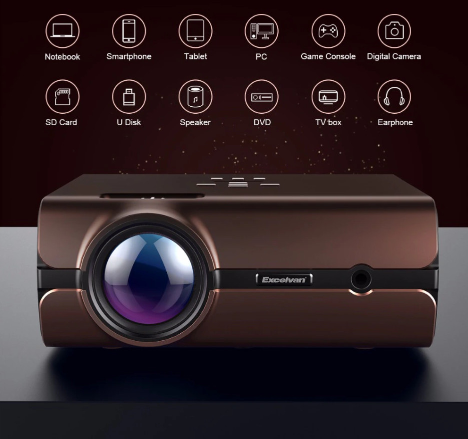 Excelvan BL46 1080P Projector Wifi 2000 lumen Wireless Home Theater