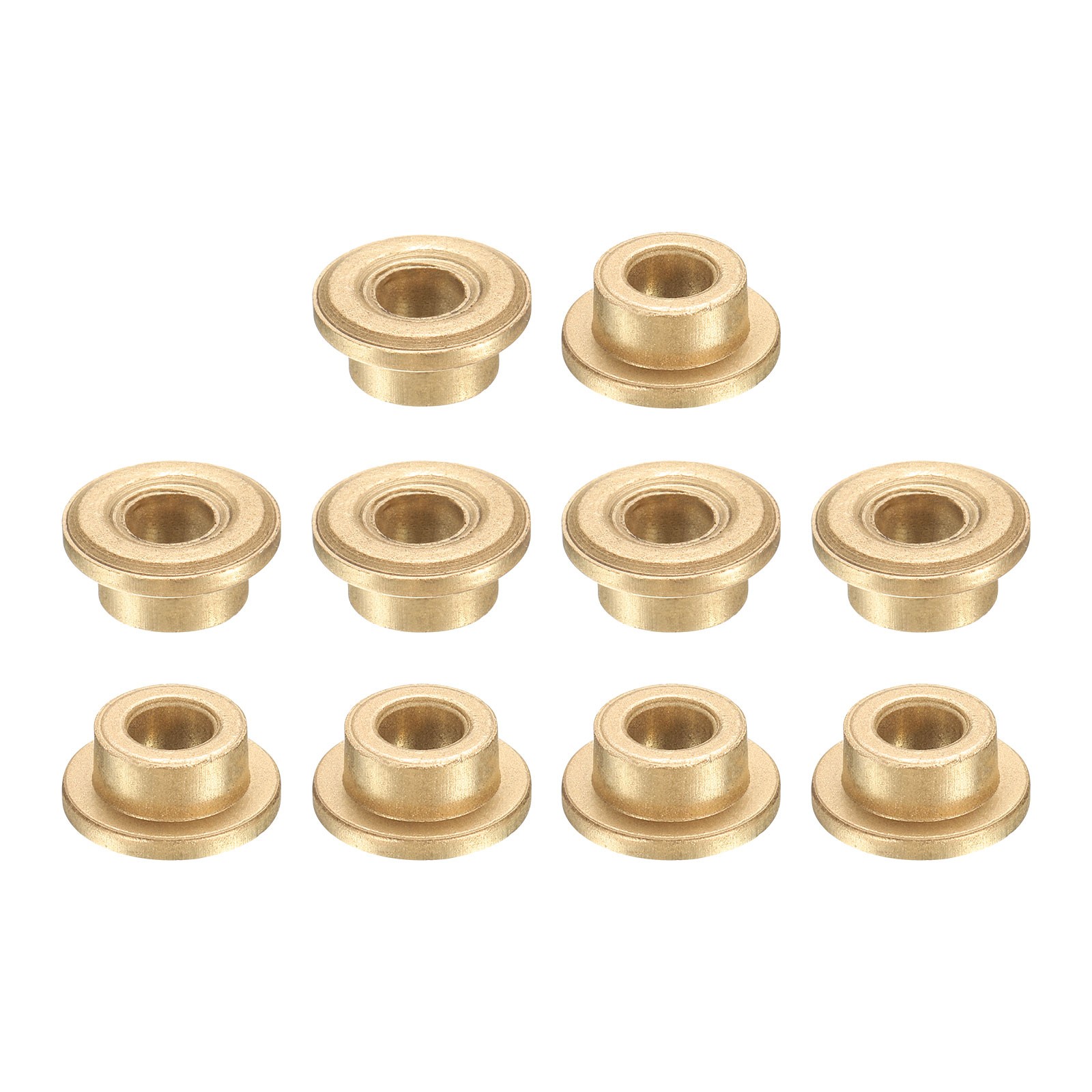 10Pcs Flange Sleeve Bearings 5x9x6mm Self-Lubricating Sintered Bronze Bushings