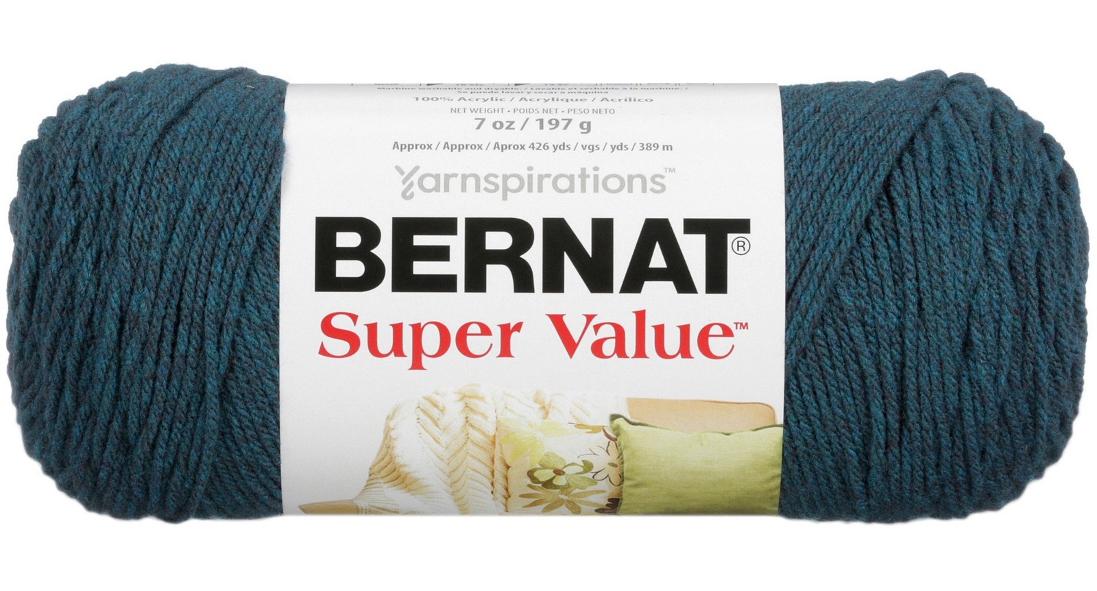 Spinrite 164053-53203 Super Value Solid Yarn-Teal Heather