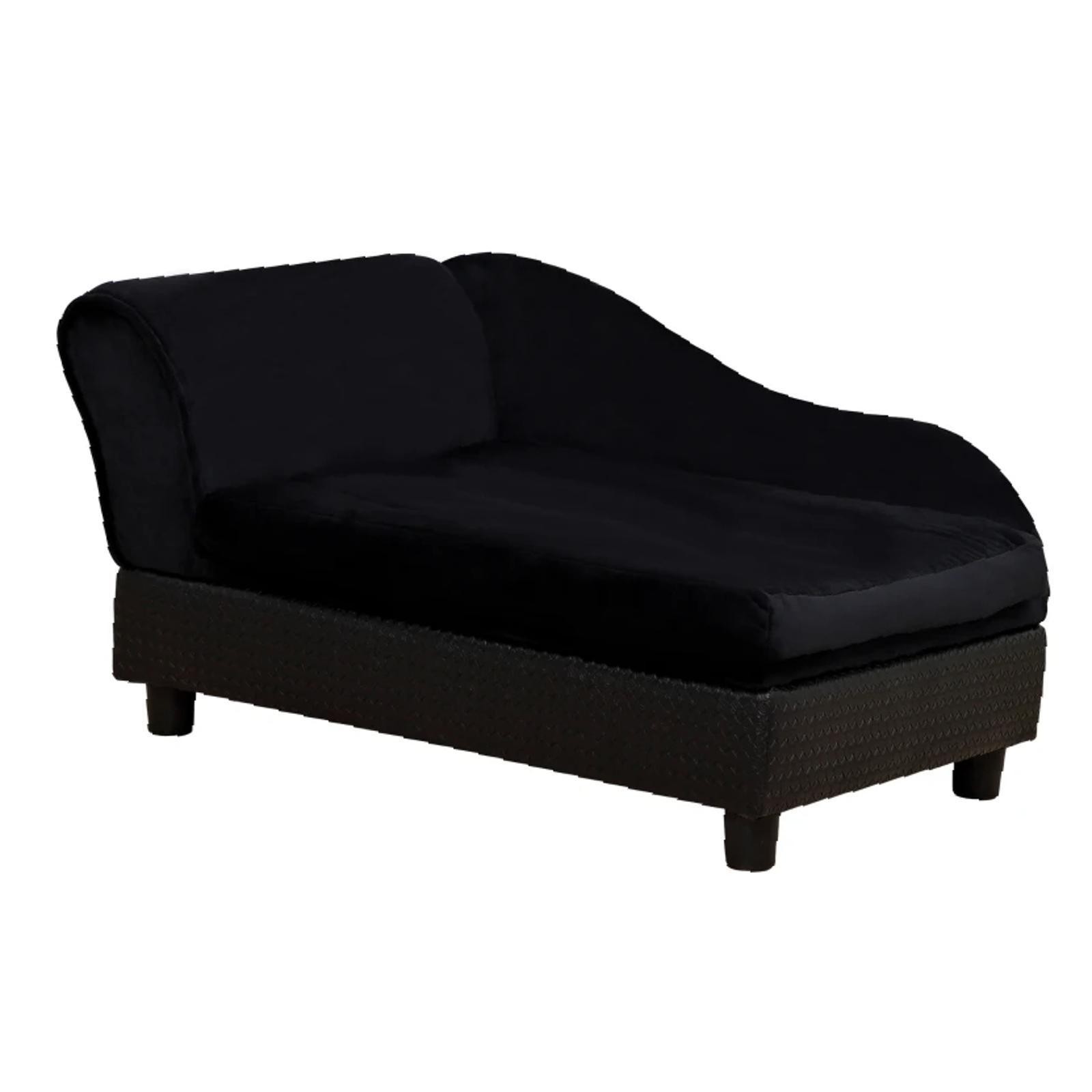 Storage Sofa for Pets Black Compressed Foam Dog Sofa Thick Cushioned Pet