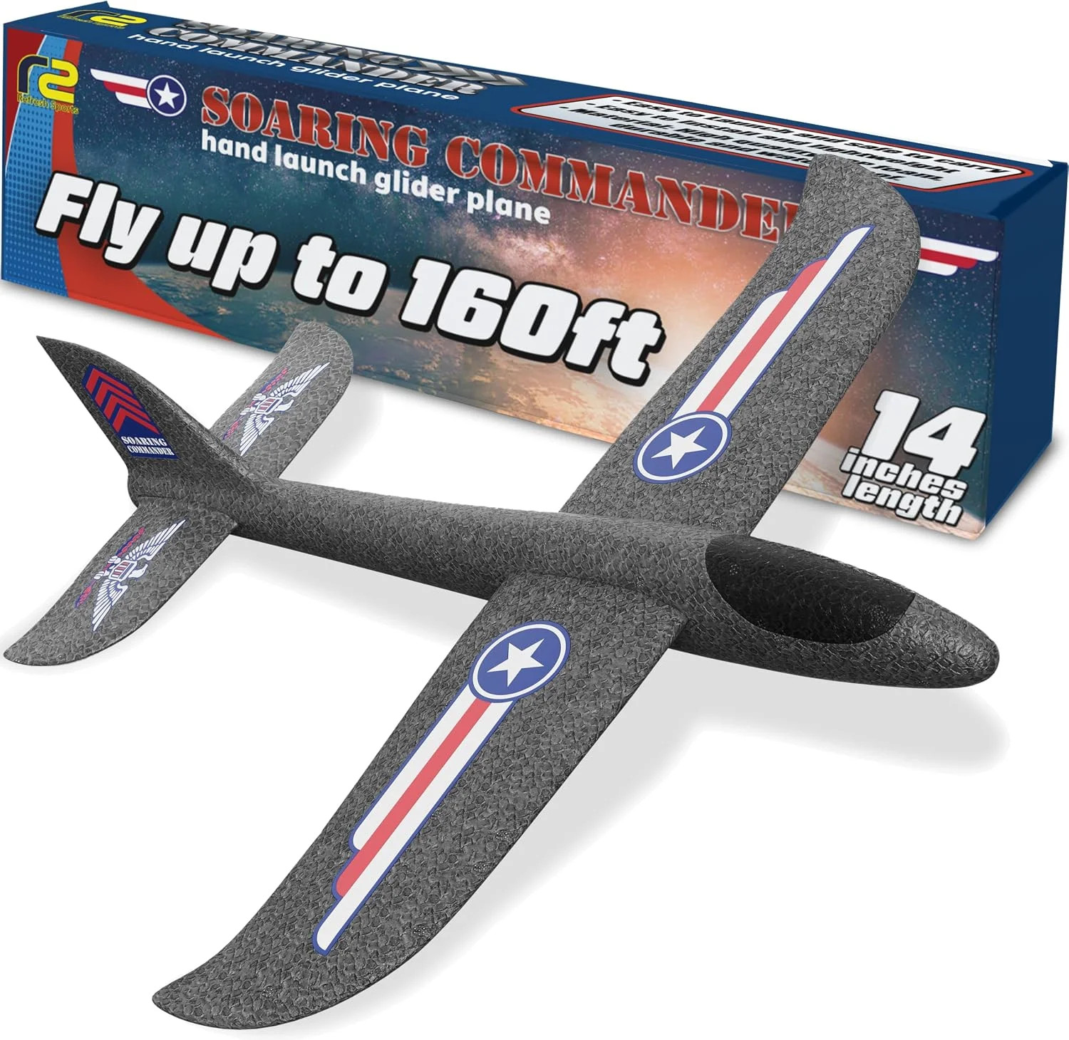 Foam Airplane Toy for Kids - Easy to Throw Glider Plane - Gifts for Boys or Girl