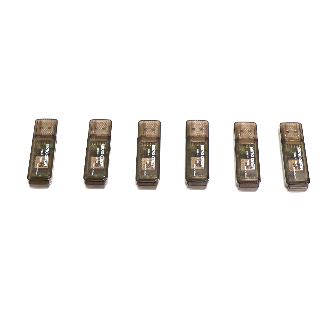 Lot of 6 Micro Center 32GB USB 3.1 Flash Drive