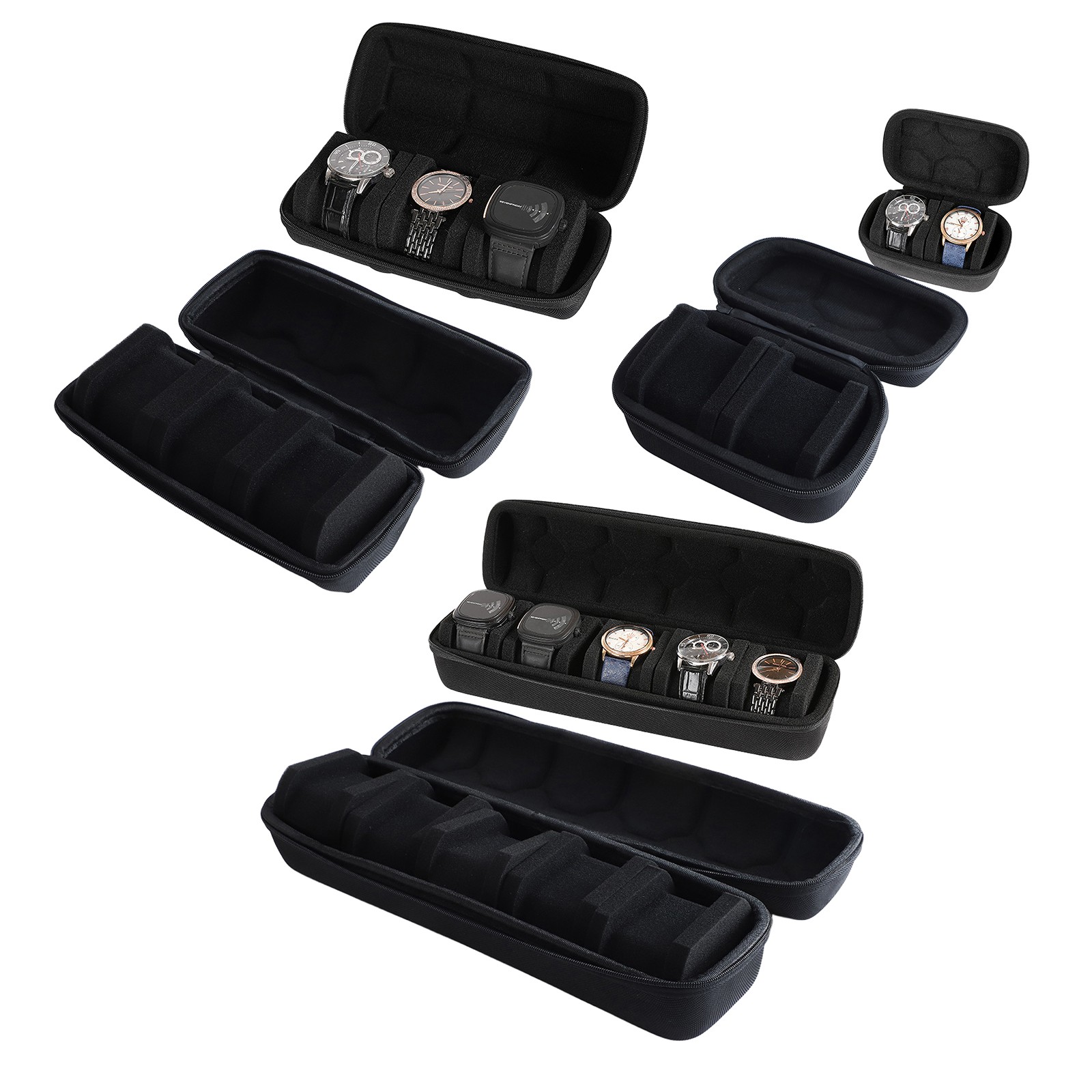 1Pcs Storage Organizer Portable Watch Roll Case Travel Watches Box Stylish Hard