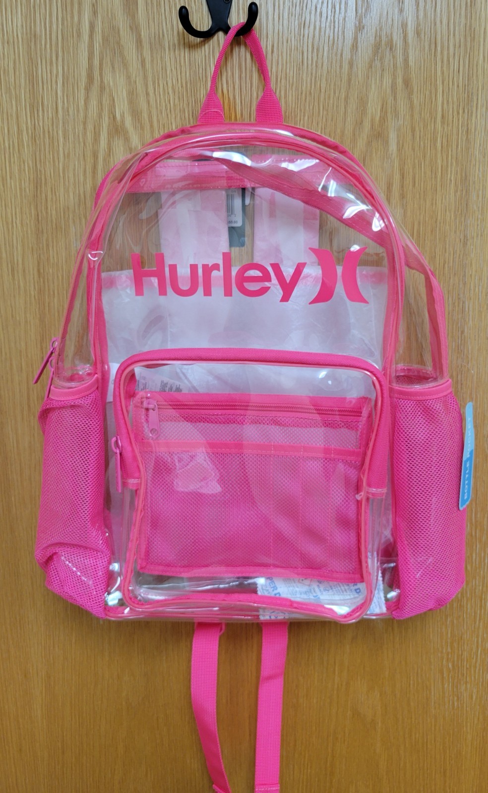 HURLEY Transparent Clear Day Backpack Hyper Pink