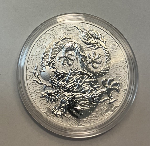 2021 Australia Perth Myth & Legends Dragon 1oz Coin In Capsule