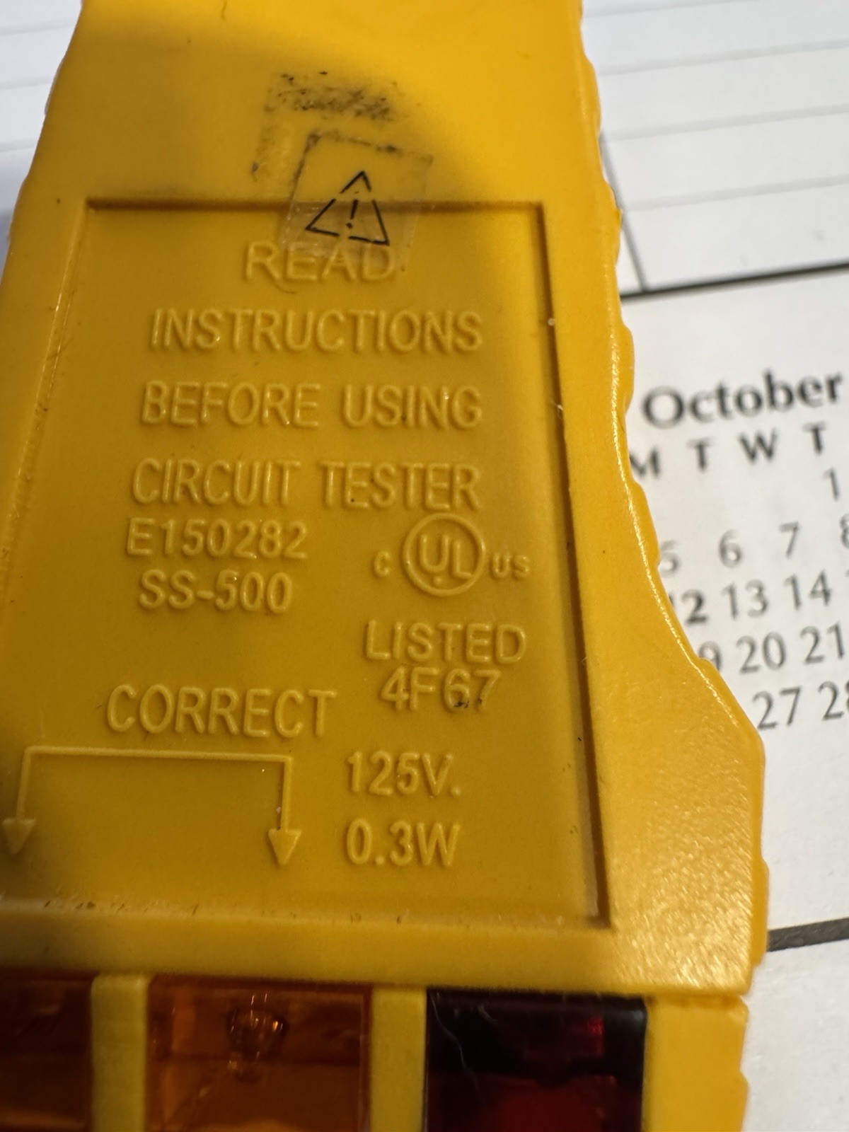 3 Wire receptacle Tester