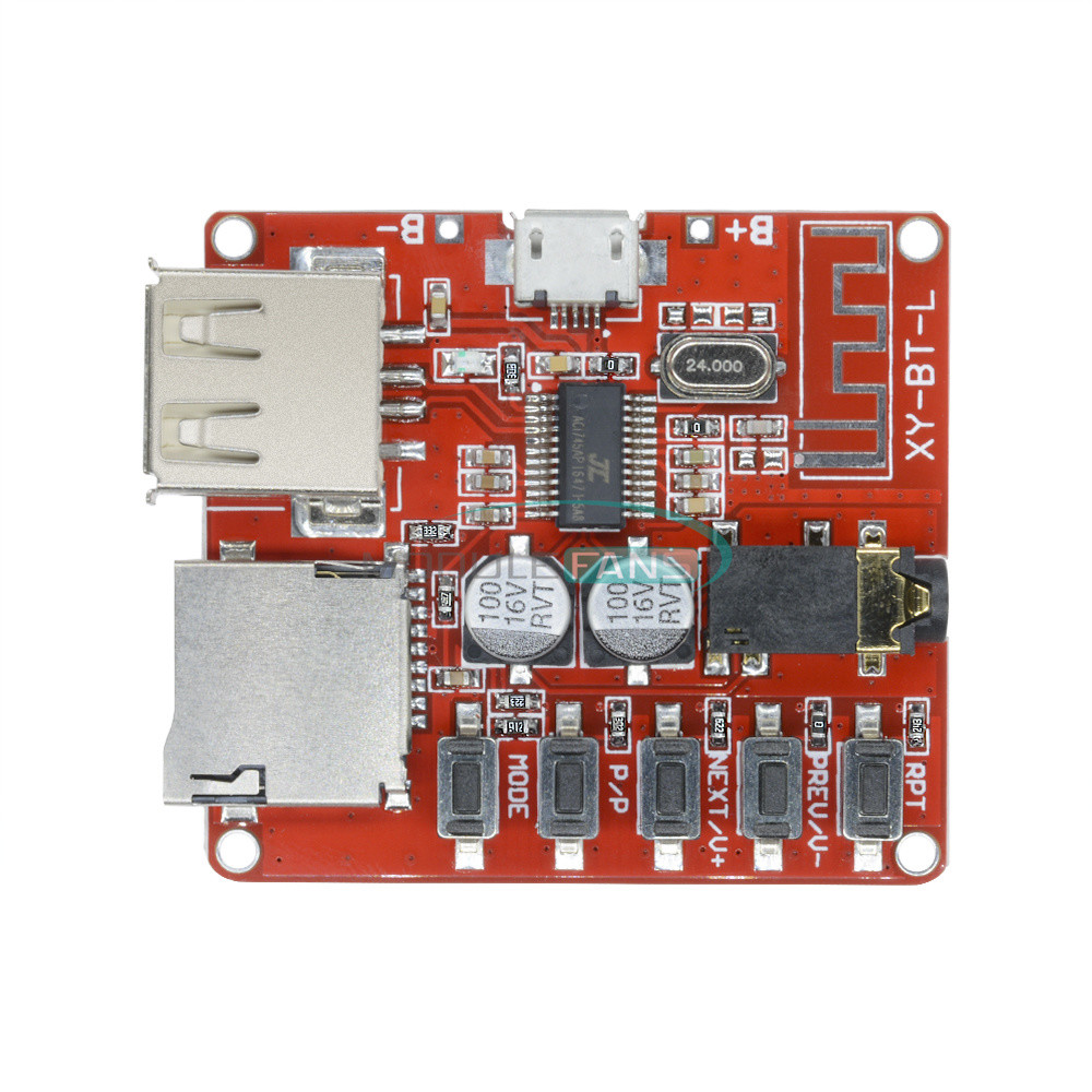 Micro USB 3.7-5V Audio Decoder Bluetooth 4.1 MP3 Player Board TF SD Card Module