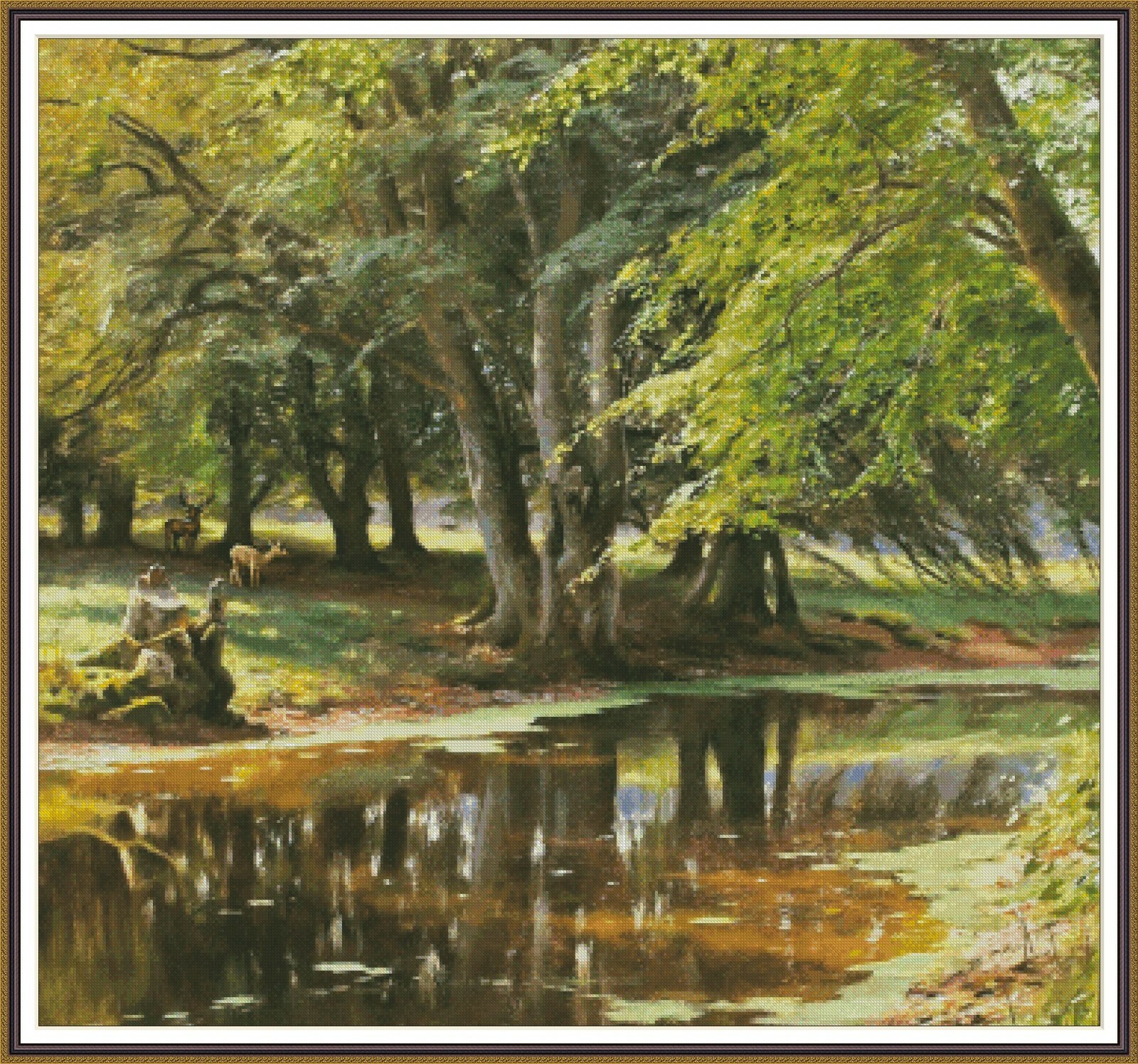 Summer's Day at the Forest Stream 544s - Chart Counted Cross Stitch Pattern