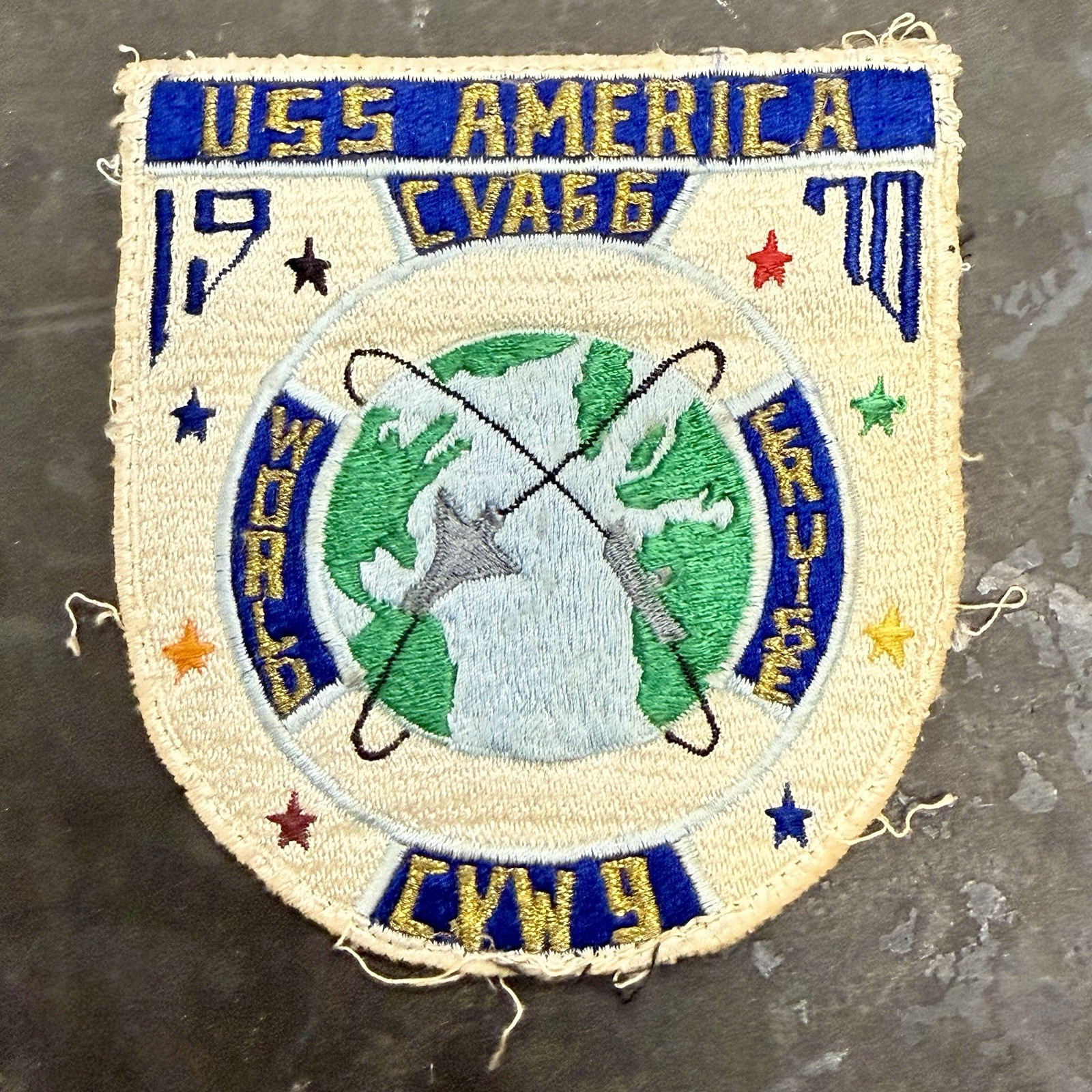 Original Vietnam War US Navy USS American Breast Patch 1970