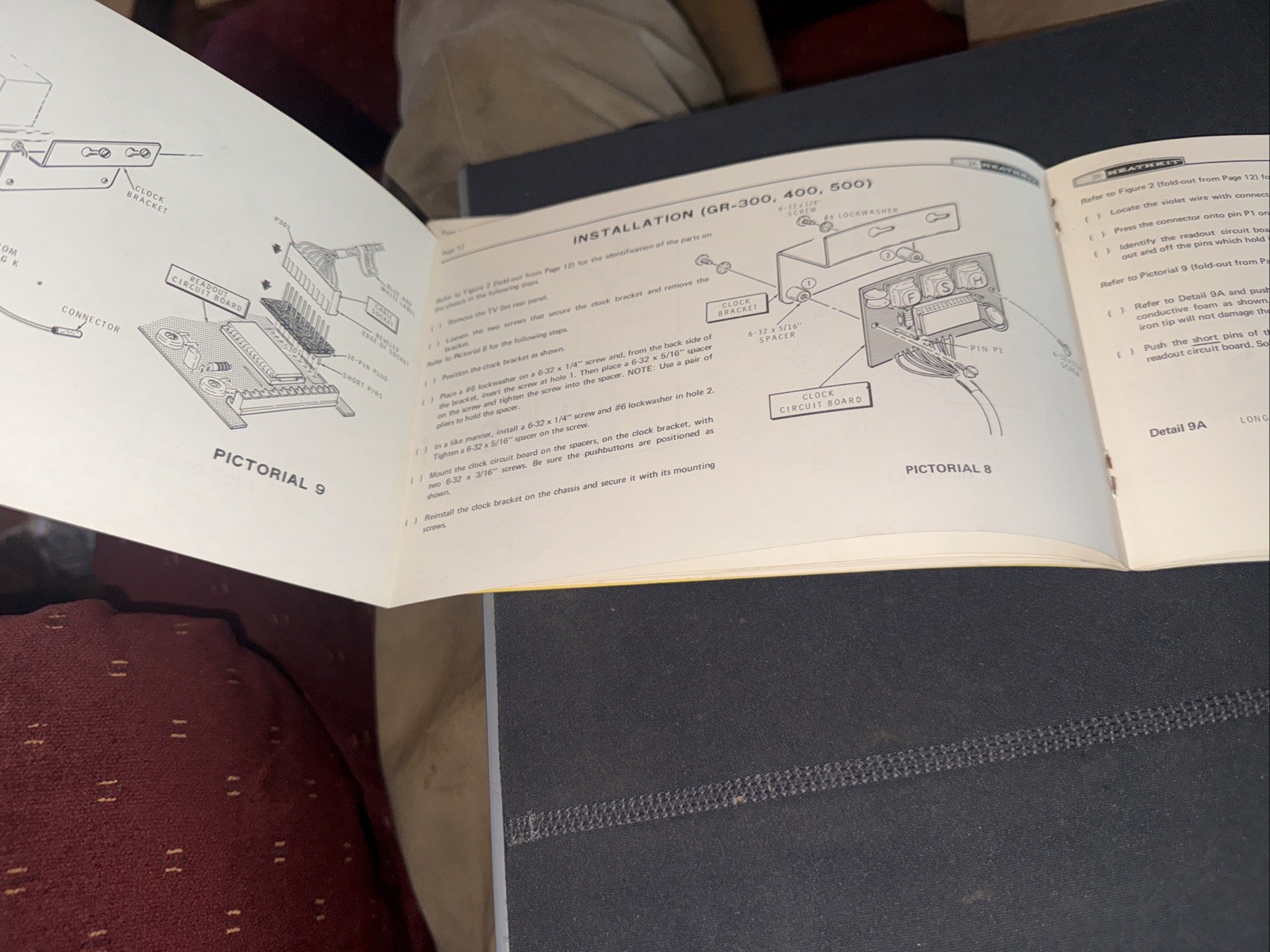 Heathkit Assembly Manual for GRA-2000-1 TV Clock Accessory Ok Condition Used