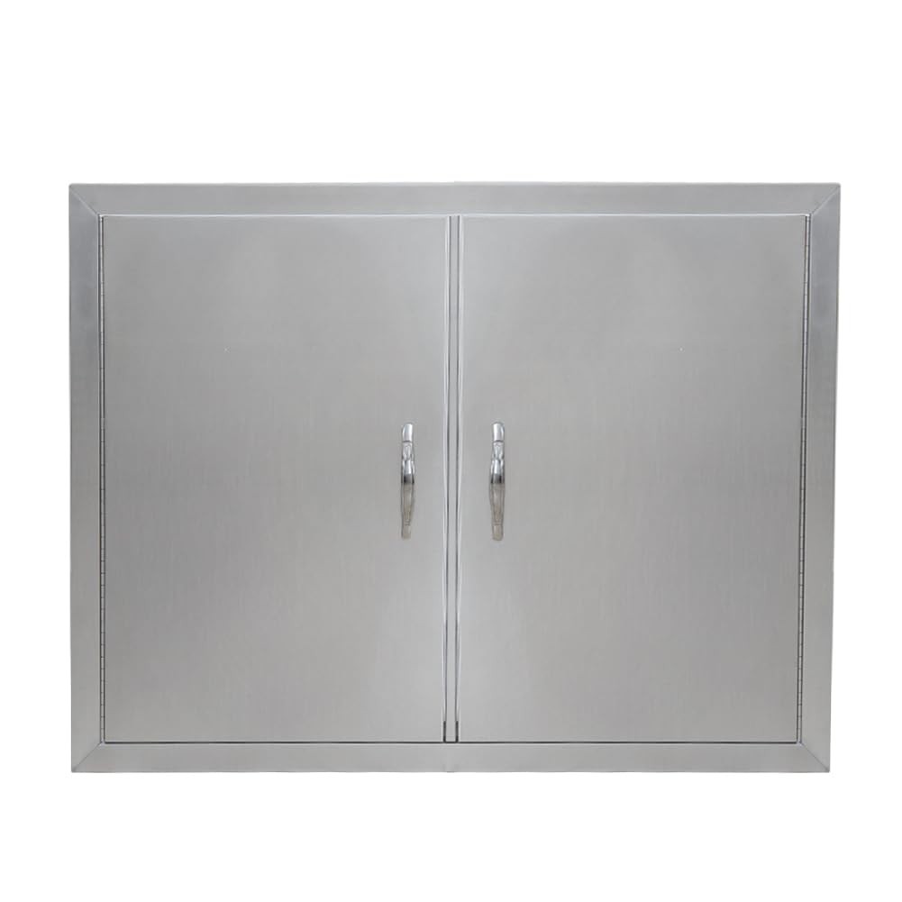 Stainless Steel Outdoor Kitchen Door, 30.5W x 21H Flush Mount BBQ Access Door...