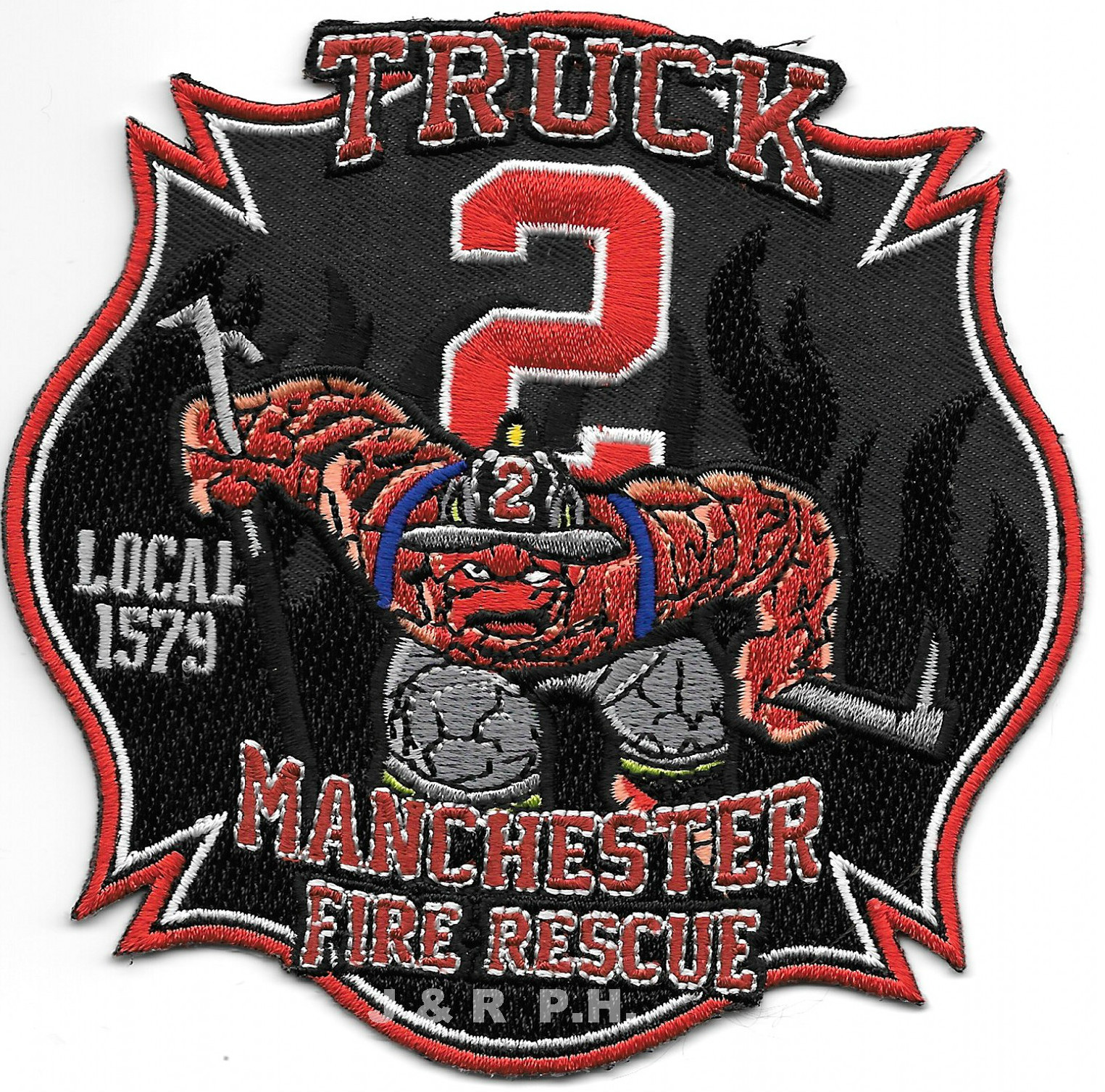 Manchester  Truck-2, CT  "Hulk"  (4.5" x 4.5" size) fire patch