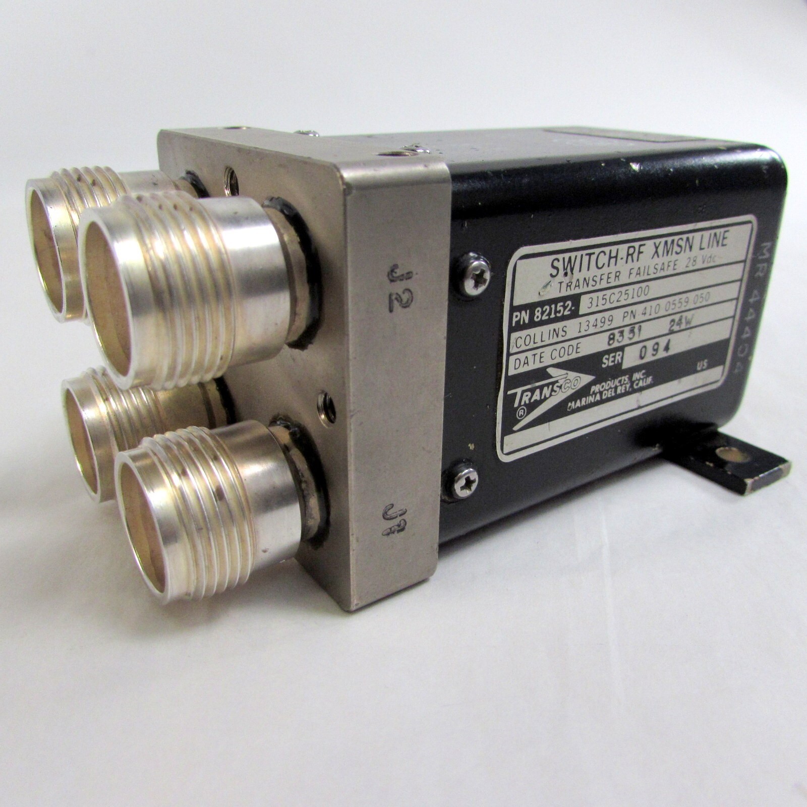 NEW Transco 82152-315C25100 XMSN Line RF Switch N-Type(f) BNC(f) 26.5V 400MHz